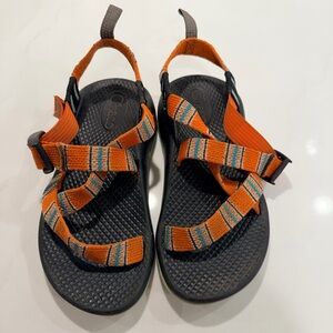Chaco Kids' Sandals with Orange Straps and Gray Soles
